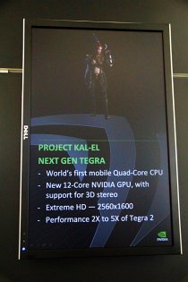 画像集#002のサムネイル/［GDC 2011］NVIDIAが「Kal-El」の動作デモを展示。直撮りムービーで性能を確認しよう