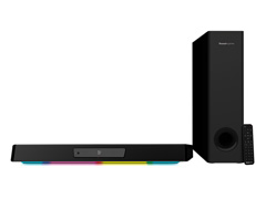 Creative,ゲーマー向けサウンドバー「Katana V2X」を発売。小型のサブウーファーを採用した廉価モデル
