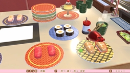 画像ギャラリー No.003のサムネイル画像 / 5つのモードでバーチャル回転寿司を楽しむ「ただお寿司食べよう！」，Steamで配信開始。6月10日までセール価格の300円（税込）で購入できる