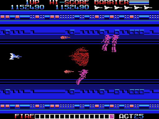 画像集 No.001のサムネイル画像 / 名作シューティング「ガルケーブ(MSX版)」の無料配信をプロジェクトEGGで開始。数字を瞬時に見極めてパワーアップしよう