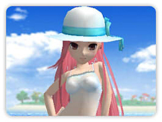 画像集#010のサムネイル/「スカッとゴルフ パンヤ」に2014新作水着第2弾が実装。ケンとエリカの水着セットには,9月に実装される“新ビジュアル用の水着”も含まれる