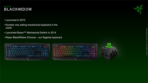 画像集 No.004のサムネイル画像 / Razerに聞くゲーマー向けキーボード新モデル「BlackWidow X」。オリジナルキースイッチは“第2世代”に