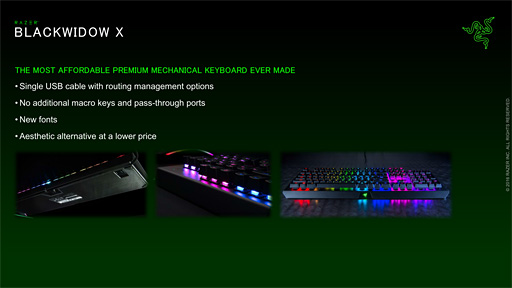 画像集 No.012のサムネイル画像 / Razerに聞くゲーマー向けキーボード新モデル「BlackWidow X」。オリジナルキースイッチは“第2世代”に