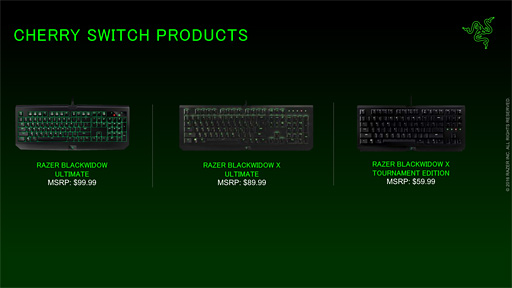 画像集 No.022のサムネイル画像 / Razerに聞くゲーマー向けキーボード新モデル「BlackWidow X」。オリジナルキースイッチは“第2世代”に