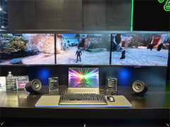 Thunderbolt 5搭載の「Razer Blade 18」で4K×3画面でのゲームプレイが可能に? CES 2024のRazerブースをレポート