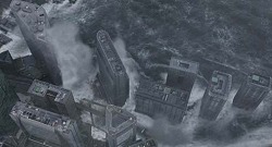 画像集#002のサムネイル/プロメテック，映画「252生存者あり」に1000万パーティクルの高波シミュレーションデータを提供