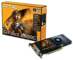 画像集#001のサムネイル/ZOTAC，標準クロック＆クロックアップ版のGF8800GTカード