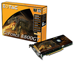 画像集#002のサムネイル/ZOTAC，標準クロック＆クロックアップ版のGF8800GTカード