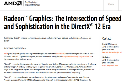 画像集 No.002のサムネイル画像 / AMD，Radeonに最適化されたDirectX 12対応ゲーム5タイトルを発表。「Deus Ex: Mankind Divided」やVRゲーム「BATTLE ZONE」が最適化