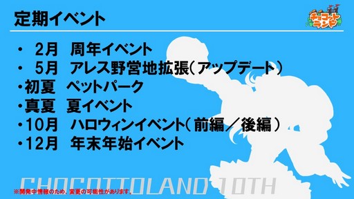 画像集 No.020のサムネイル画像 / 「チョコットランド」10周年を祝う記念オフラインパーティーをレポート。新クラス「デュアルスター」の4月実装など2017年ロードマップも発表