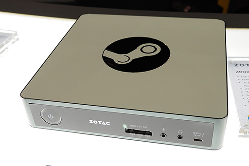 画像集 No.002のサムネイル画像 / ［COMPUTEX］ZOTACがSteam Machineを展示。同じ筐体とGPUスペックのゲーマー向けベアボーンは6月中にも発売か