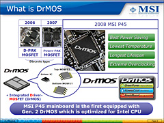 画像集#006のサムネイル/［COMPUTEX 2008＃23］マザーボードからグラフィックスカードへと広がる，MSIの省電力ブランド「DrMOS」