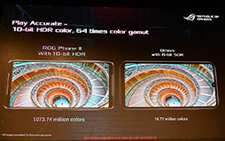 画像集 No.015のサムネイル画像 / ASUS,ゲーム特化スマートフォン新製品「ROG Phone II」を発表。6.59インチ有機ELパネルとSnapdragon 855 Plusを採用する