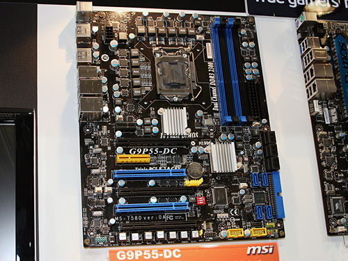 画像集#002のサムネイル/MSI,CeBIT 2009でSLI対応のIntel P55マザーボードを公開