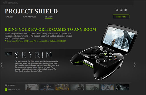 画像集#006のサムネイル/NVIDIA製ポータブルゲーム機「Project SHIELD」は2013年第2四半期発売。同社幹部が明らかに