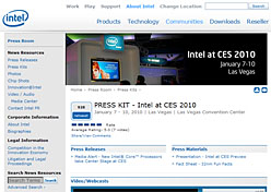 画像集#003のサムネイル/Intel,新しいCoreプロセッサを北米時間2010年1月7日に発表と予告