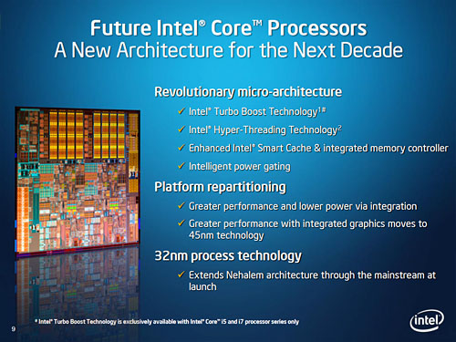 画像集#004のサムネイル/Intel,新しいCoreプロセッサを北米時間2010年1月7日に発表と予告