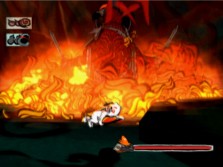 画像集#009のサムネイル/Wii版「大神」,アマテラスの行く手を阻むボスキャラクター「赤カブト」を紹介