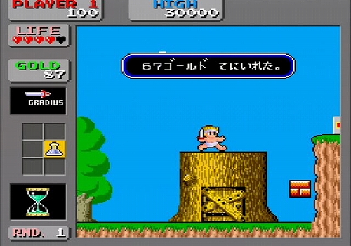 画像集#013のサムネイル/人気シリーズの原点「ワンダーボーイ モンスターランド」がバーチャルコンソールに登場。当時話題になっていた裏技“レバガチャ”も使用可能だ