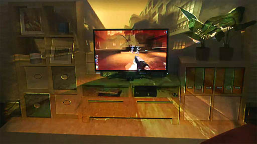 IllumiRoom Projects Images Beyond Your TV<br>for an Immersive Gaming Experience