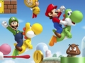 4人同時プレイが可能な「NewスーパーマリオブラザーズWii」は12月3日発売。完全新作のコースが80種類以上,誰でも最後までクリアできる(?)「おてほんプレイ」も