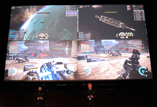 画像集#006のサムネイル/「DUST 514」の戦闘シーンが「EVE FANFEST 2012」で初のお披露目。EVE Onlineファンも納得のフィーチャーとは