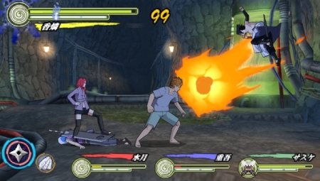 画像集#004のサムネイル/PSP対戦アクション「NARUTO-ナルト-疾風伝 ナルティメットアクセル３」最新情報，最大4人の通信対戦に対応し，2009年冬発売