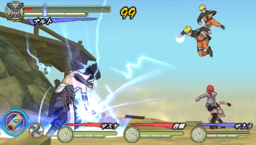画像集#014のサムネイル/PSP対戦アクション「NARUTO-ナルト-疾風伝 ナルティメットアクセル３」最新情報，最大4人の通信対戦に対応し，2009年冬発売