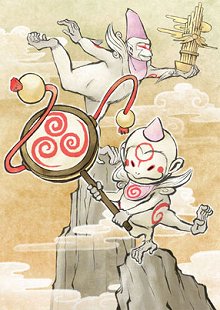 画像集#008のサムネイル/「大神伝 ～小さき太陽～」復元や爆発など，さまざまな効果を持つ「筆しらべ」を駆使して仕掛けを解いていこう