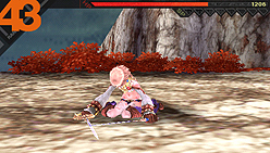 画像集#006のサムネイル/レンの奥義「金色冠」をスクリーンショットでチェック! カプコン,PSP用RPG「LAST RANKER」の主人公ジグとヒロイン レンとの対決シーンを公開