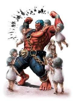 画像集#001のサムネイル/つるっつる感がなんとも言えない。「スーパーストリートファイターIV」,最後のオリジナルキャラクター“ハカン”の仰天の技の数々を今すぐチェック