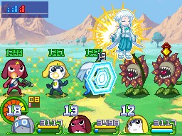 画像集#007のサムネイル/勝利の鍵はカレーにあり!? NDS「ケロロRPG 騎士と武者と伝説の海賊」,バトルを有利に進めるゲームシステムの数々を紹介