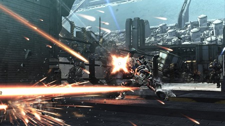 画像集#022のサムネイル/時間の流れを遅くする“ARモード”の活用術も。PS3/Xbox 360用シューティングアクション「VANQUISH」の最新情報第2弾が公開に