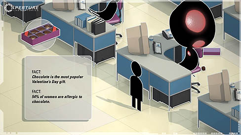 画像集#002のサムネイル/Valve，「Portal 2」の最新ムービーでバレンタインデー成功の秘訣を公開。予約受付もスタートし，予約特典についても発表