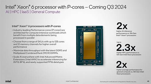 画像集 No.012のサムネイル画像 / サーバー向けCPU「Xeon 6」が発表に。下位モデルの「Xeon 6 6700E」でも高効率コアを最大144基搭載