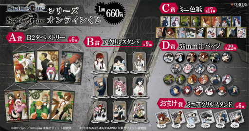 画像集#006のサムネイル/くじ引き堂に「シュタインズ・ゲート」シリーズのオンラインくじが登場