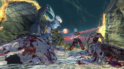 画像集#009のサムネイル/7月7日に発売が決まった新作アクション「ナイツコントラクト」のシステムについての最新情報が公開に。魔女をお姫様抱っこして敵から守ろう