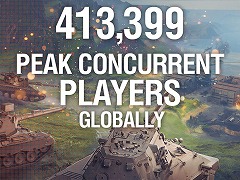 「World of Tanks」同時接続者数が過去最高の41万3399人を達成。新Tier XI車輌が実装された9月7日23:00にピークを記録