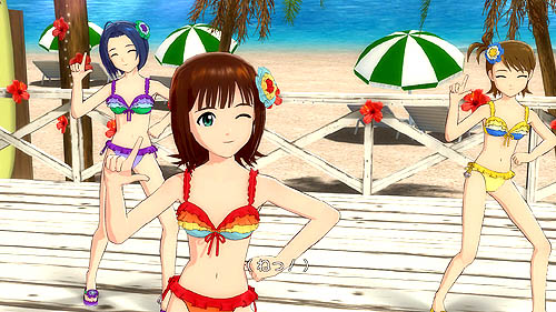 画像集#036のサムネイル/「アイドルマスター2」のDLC第5弾となる「カタログ第05号」は,2011年7月1日に配信開始。夏は水着でラブミサイルを全弾発射。プロモーションムービーも掲載