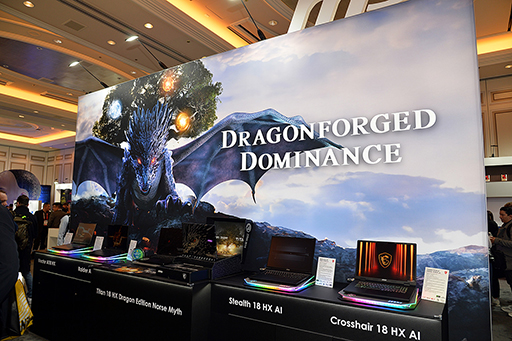 画像集 No.001のサムネイル画像 / GeForce RTX 50搭載ゲーマー向けノートPCを豊富にラインナップするMSIブースをレポート