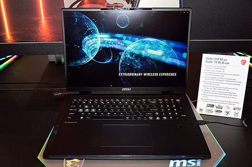 画像集 No.006のサムネイル画像 / GeForce RTX 50搭載ゲーマー向けノートPCを豊富にラインナップするMSIブースをレポート
