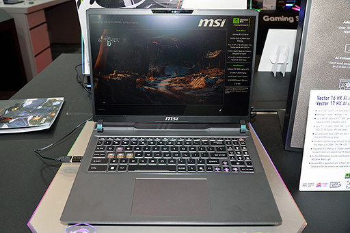 画像集 No.007のサムネイル画像 / GeForce RTX 50搭載ゲーマー向けノートPCを豊富にラインナップするMSIブースをレポート