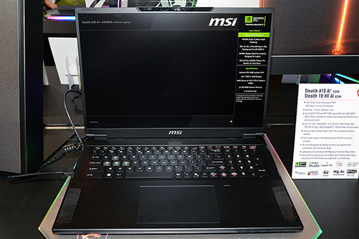 画像集 No.008のサムネイル画像 / GeForce RTX 50搭載ゲーマー向けノートPCを豊富にラインナップするMSIブースをレポート
