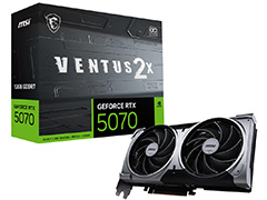 カード長236mmのコンパクトなGeForce RTX 5070搭載カードをMSIが発売。価格は10万8800円