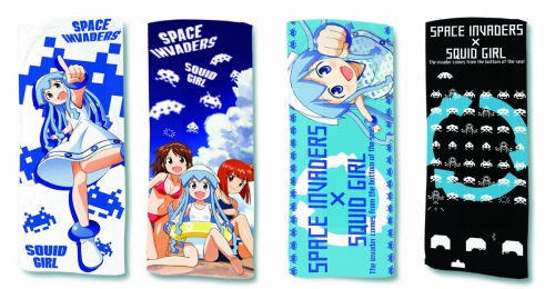画像集#001のサムネイル/「スペースインベーダー」とイカ娘とのコラボ“タオル”がプライズに