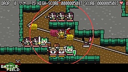 画像集#002のサムネイル/「クラシックダンジョン」のデベロッパがタワーディフェンスを作ると,こうなります。シンプルさと奥深さを兼ね備えたPSP「DOT DEFENSE」9月22日発売