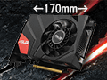 全長170mm。“Mini-ITXサイズ”のASUS製GTX 670カードを試す