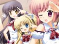 スマイル☆シューターの3人組が活躍するPCゲーム「スマイル☆シューター 〜ふぁーすと☆ちけっと〜」は,2011年1月14日に発売。メイド喫茶で行われた発表会レポート