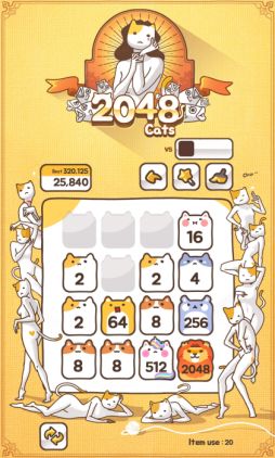 画像集 No.002のサムネイル画像 / パズルゲーム「2048 Cats」がFacebookのインスタントゲームで配信開始