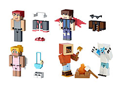 「Minecraft」のアイテムコードが付属するキャラクターフィギュアなどがマテルから登場。一部は本日より販売